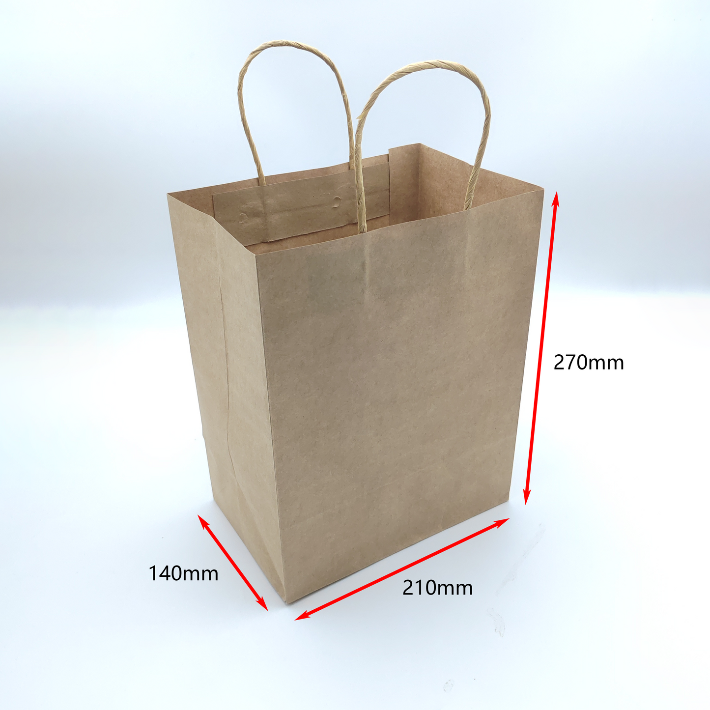 Kraft Paper Bag -  550pcs - 21*14*H27 cm Customizable LOGO printing