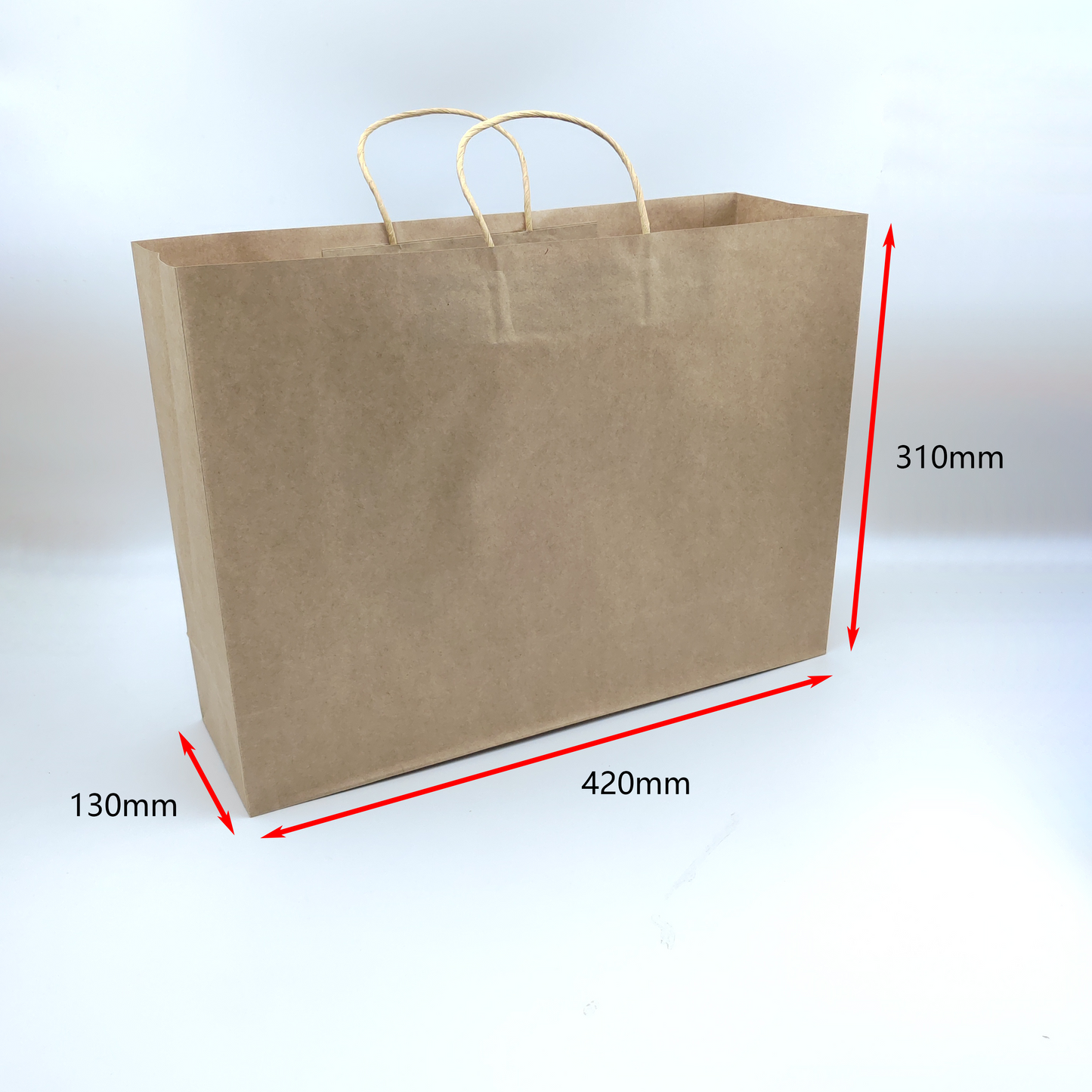 Kraft Paper Bag -  350pcs - 42*13*H31 cm Customizable LOGO printing