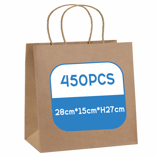 Kraft Paper Bag -  450pcs - 28*15*H27 cm Customizable LOGO printing