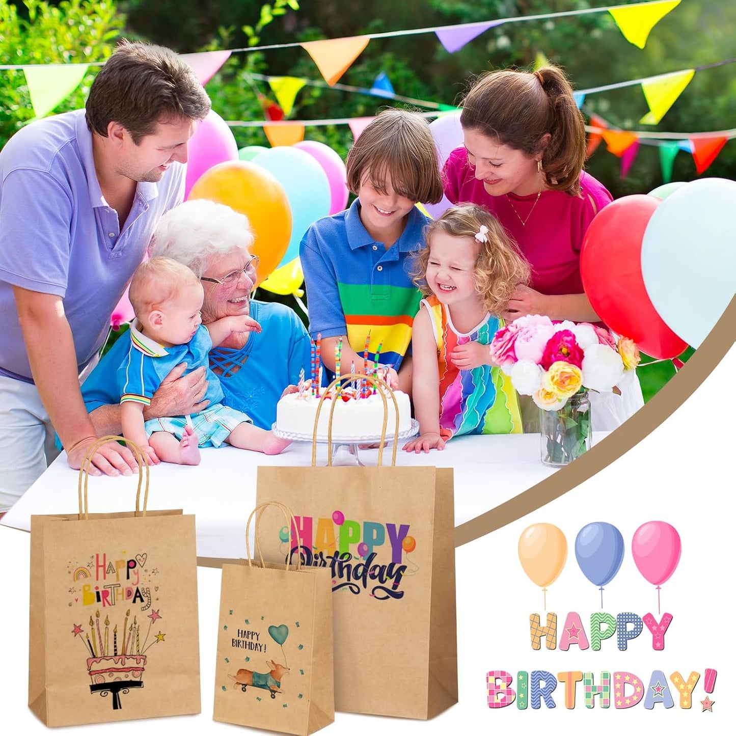 Kraft Paper Bag -  450pcs - 28*15*H27 cm Customizable LOGO printing