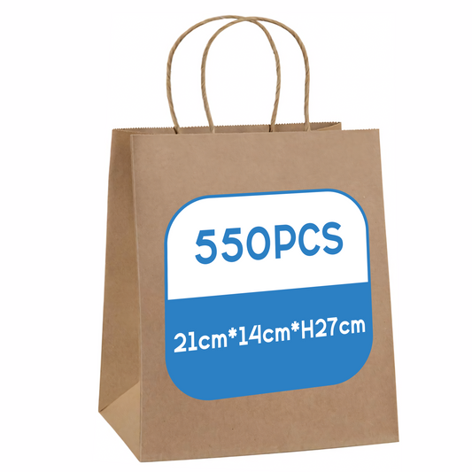 Kraft Paper Bag -  550pcs - 21*14*H27 cm Customizable LOGO printing