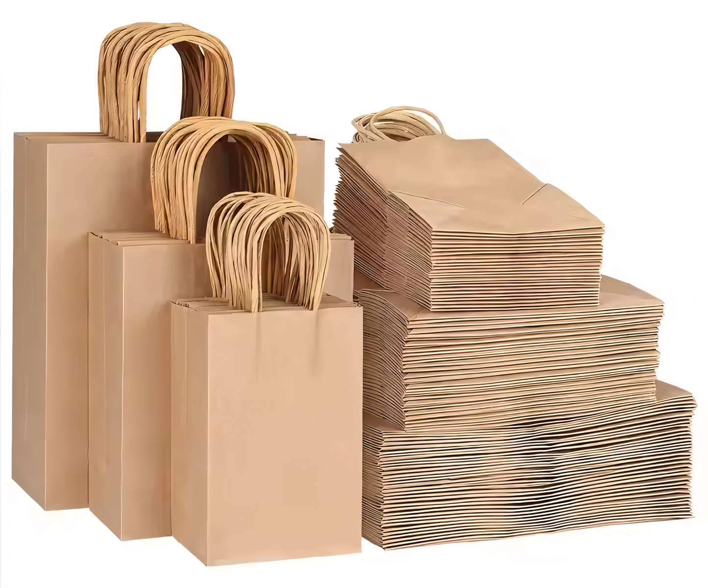 Kraft Paper Bag -  500pcs - 26*12*H31.5 cm Customizable LOGO printing